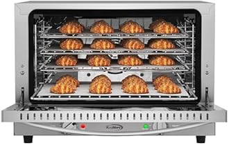 KoolMore 23 in. commercial countertop convection oven for medium size pans with 4 racks of 1600W power in stainless steel, ETL listed for safety and sanitation