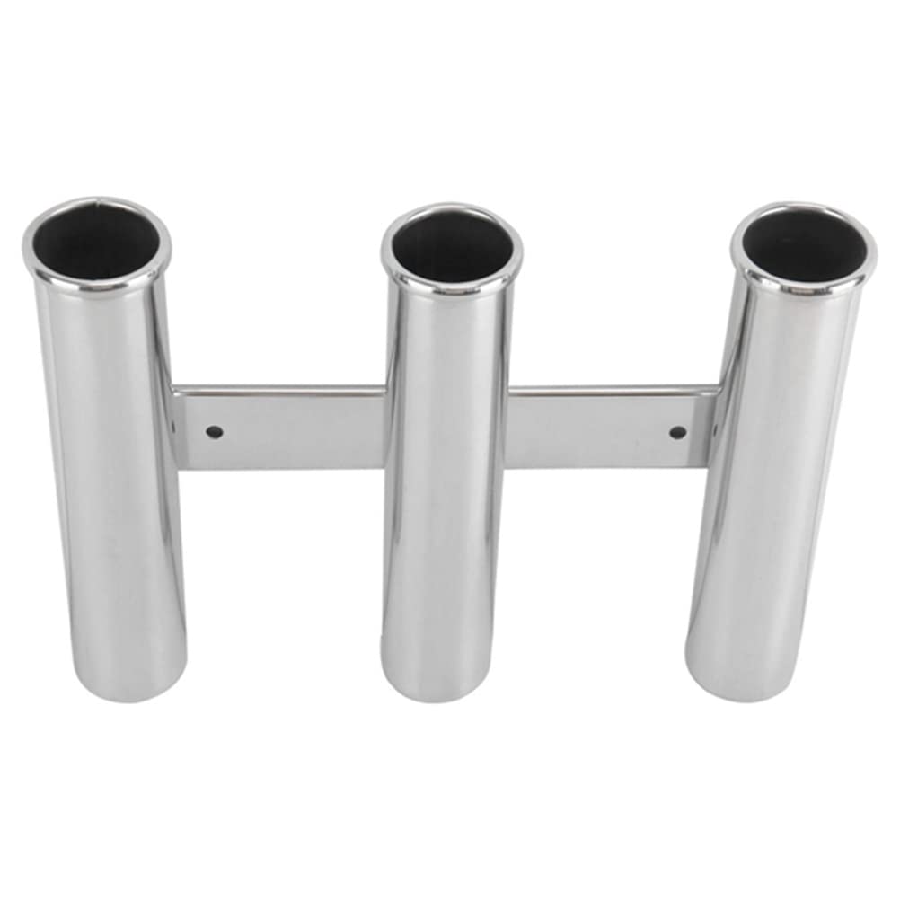 Soporte para cañas de pescar de acero inoxidable de 3 tubos, soporte para caña de pescar, accesorios de