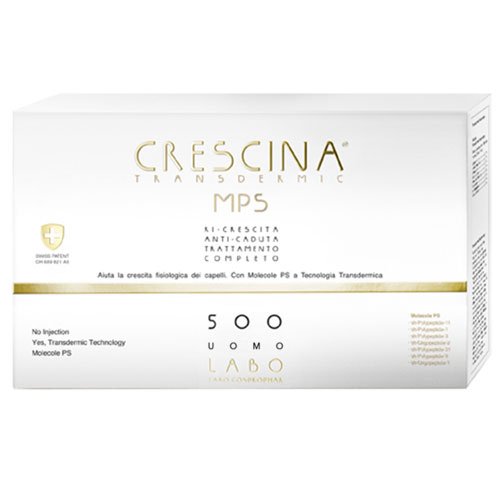 LABO CRESCINA TRANSDERMIC MPS kompletne leczenie wspomagające rozwój anty-upadek 500 mężczyzn pielęgnacja włosów 20 20 fiolek