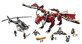 LEGO NINJAGO Masters of Spinjitzu: Firstbourne 70653 Ninja Toy Building Kit with Red Dragon Figure, Minifigures and a Helicopter (882 Pieces)