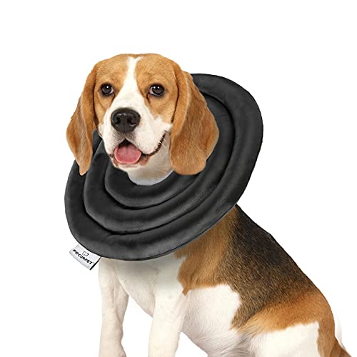 FOCUSPET Cone for Dogs After Surgery, Protective Dog Cone Soft Elizabethan Collar for Dogs & Cats Adjustable Recovery Dog Cones for Medium Dogs Water Resistant Dog Recovery Collars & Cones