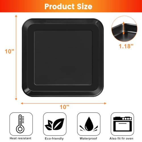 Image of 10 inch x 10 inch Baking Pan for Breville Compact Smart Oven，Food Grade Non-stick Toaster Replacement Parts Accessories Compatible with Breville Mini Smart Toaster Oven, Dishwasher Safe