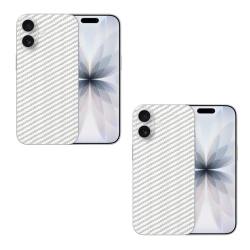Image of (Pack of 2) Compatible with Apple iPhone 17 Skin Sticker /Vinyl wrap /Protective Film Mobile Back Skin Carbon Fiber 3D Transparent by Candeal Mizhan(Only Back)
