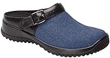 Drew Savannah Women's Casual Slip-On Comfortable Clog with Adjustable Strap Denim US 11 WW