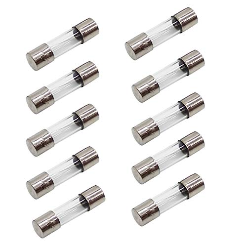 10Pcs 1A Fast Blow Fuse 1 Amp F1AL Fast Acting Fuse 250V Glass Fuse 5x20mm