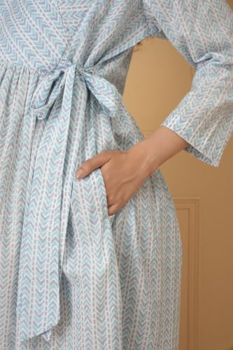 Image of The Mom Store Maternity and Nursing Dress | Pre and Post Pregnancy Dress for Womens | Zipper /Button Opening | Causal Wear | Trendy Stylish Causal Dresses for New Moms