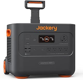 Jackery Portable Power Station Explorer 2000 Plus, Solar Generator with 2042Wh LiFePO4 Battery 3000W Output, Expandable to 24kWh 6000W, Compatible with Solar Panel for Outdoor RV Camping & Emergency