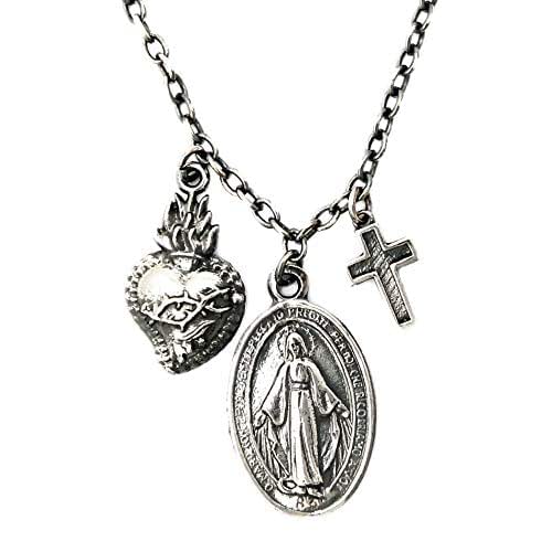 Collana Con Ciondolo Medaglia Miracolosa Vergine Di Guadalupe In - Foto 12