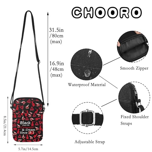 CHOORO Sorority Sling Bag black Mixed With Crimson Crossbody Bag Red Sorority Gift2