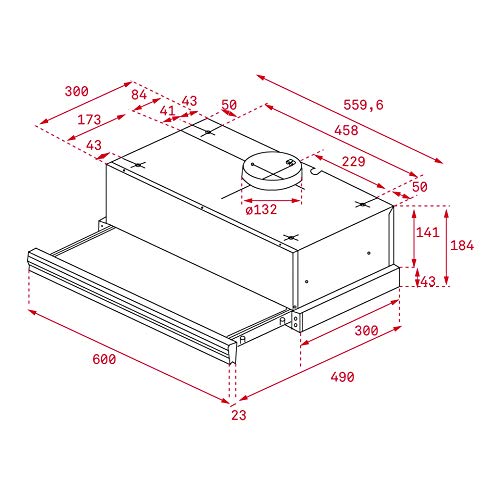 Teka-Cocina-Extensible-Modelo-CNL-6400-Campana-con-2-Motores-3-velocidades-de-extraccion-Ancho-de-60-cm-Color-Blanco-Acero-Inoxidable