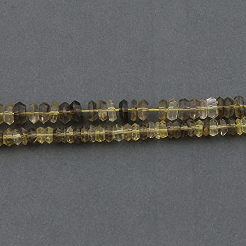 Quartz citron bio en rondelles facettées pour réparer et monter vos colliers de perles
