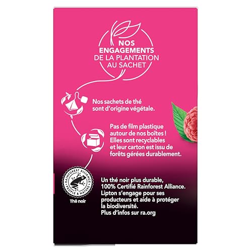 Thé Fruits Rouges Fraise Lipton La Boite De 20 Sachets - vue 8