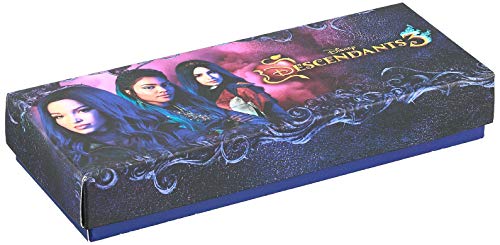 Disney Descendants 3 Girl's Stainless Steel Watch, Red Glitter Leather Strap, WDS0007673