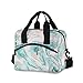 QMIN - Borsa per il pranzo a tracolla con motivo stampato in marmo, isolata, con tracolla, riutilizzabile, per donne, uomini, ragazze e ragazzi