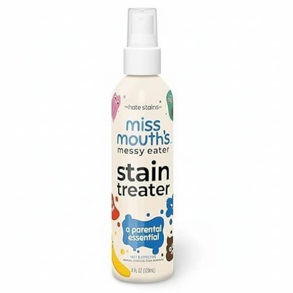 Veloxi Miss Mouth’s Messy Eater Stain Treater Spray – Instant All Color Fabric & Laundry Stain Remover | Safe Spot Cleaner for Baby Clothes, Carpets, Upholstery, Cotton,Polyester & More (1)-image-0