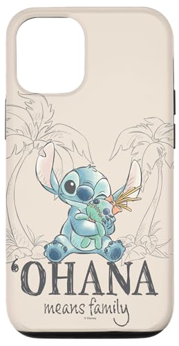 Disney Lilo & Stitch Ohana Means Family Cute Hug Sketch Case for iPhone 12/12 Pro