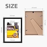 A4 Frame,100% Solid Wood Frame with A5 Mat, A4 Picture Frame,21x 29.7 Poster Frames with Acrylic Glass, 21cm x 29.7cm Certificate Frame for Table Top and Wall Mounting, Black - Image 3