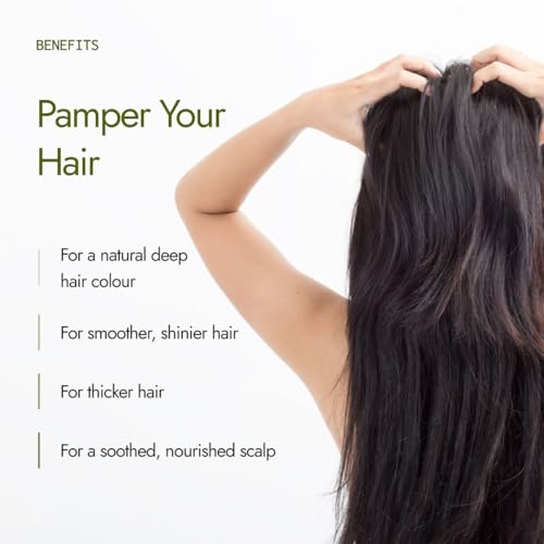 Image of Kapiva Organic Henna & Indigo Powder | Natural Hair Colour | Prevents Dandruff | For Conditioned, Healthy Hair