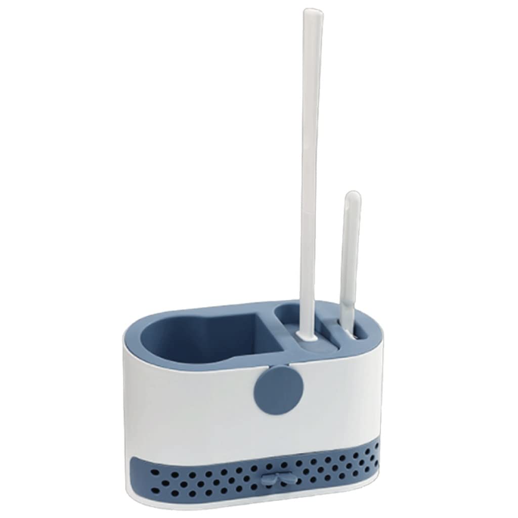 Conveniente Set di Spazzola e Supporto for Toilette in Silicone, Spazzola for Tazza da Toilette, Lavagna for la Pulizia Spazzola con setole in Silicone e TPR. Setola Morbida Uso Domestico