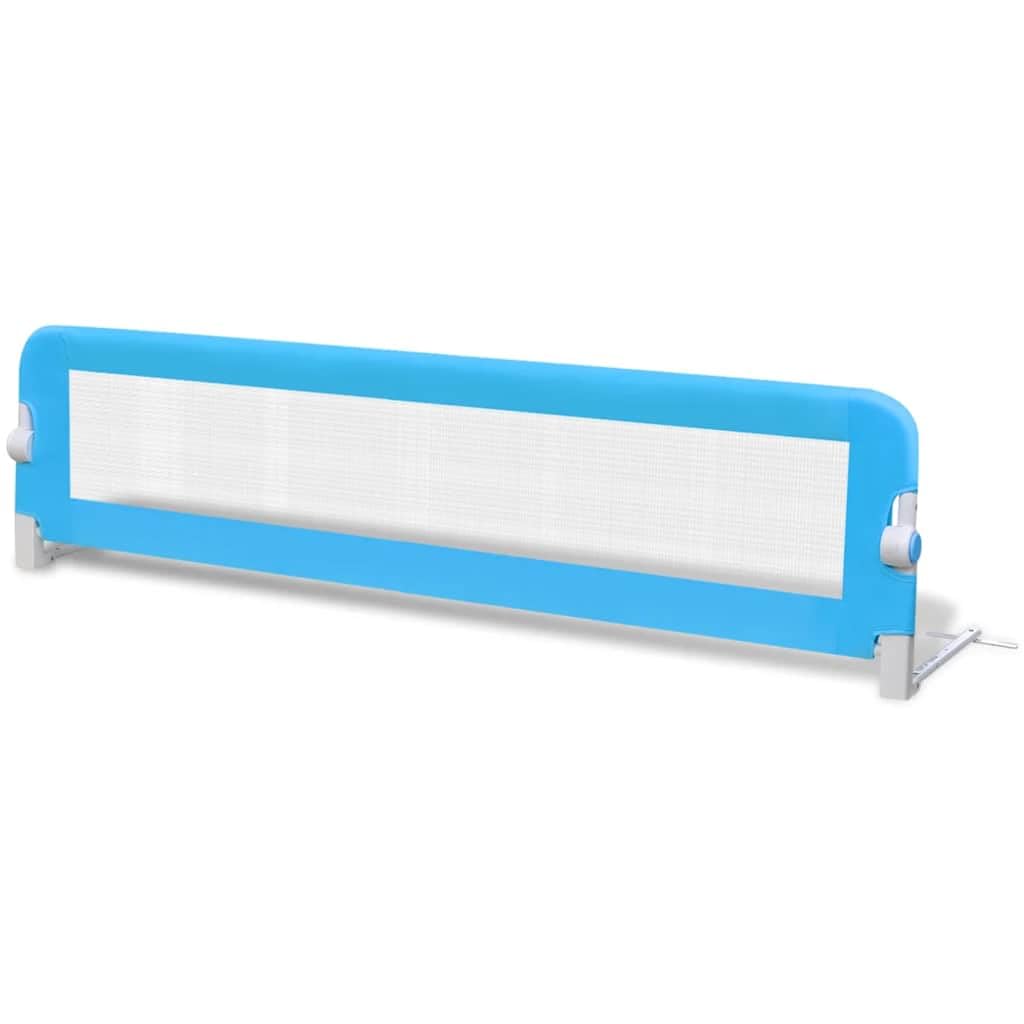 Kleinkind Bettschutzgitter 2 Stück Blau 150 x 42 cm klappbar höhenverstellbar atmungsaktiv sicherer Rausfallschutz für Kinderbett Elternbett Familienbett Reisebett geeignet