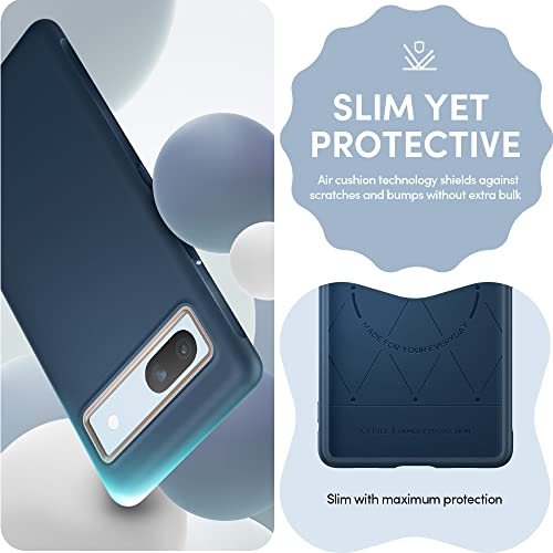 Image of Spigen Cyrill UltraColor | Google Pixel 7a Case | Blue Pixel 7a Back Cover | TPU+Poly Carbonate - Deep Sea