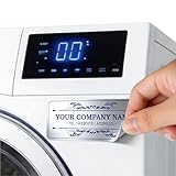 Custom Matte Silver PET Equipment Nameplate Labels,Personalized Brushed Metal Look Machine ID, Serial Number, Barcode, QR Code & Logo Stickers,Industrial Identification Labels