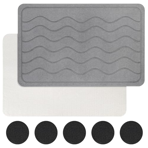 Musiwanna Diatomite Stone Bath Mat, rutschfest Stein Badematte, Kieselgur Badematte, Duschmatte...