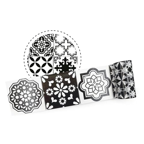 Ruban adhésif washi rétro carreaux espagnols 9,2 cm au design graphique haut de gamme