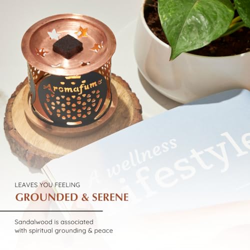 Image of Royal Sandal Incense Bricks (3 x 9 Bricks) Refill Pack by Aromafume | Made with Sandal Flower & Sandalwood | Ideal for Prayer and Rituals | Natural, Low Smoke, Non Toxic Incense Bricks