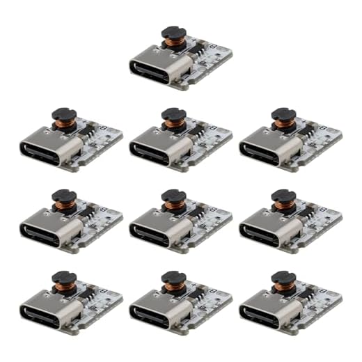 ECSiNG 10 pz DC 5V Carica 17x12x4.3mm per 3.7V Batteria al Litio Modulo Boost di Ricarica