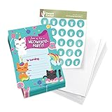 Caticorn Design 2 Happy Birthday Invitations Invite Cards (25 Count) With Envelopes and Seal...