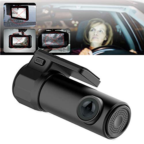Hangang WiFi Car DVR Dash Camera HD 720P 170 gradi grandangolare Mini veicolo Video Recorder APP Monitor Visione notturna per IOS Android, Vivavoce stereo Bluetooth