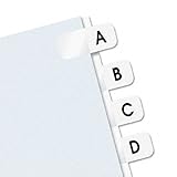 Redi-Tag Permanent Alphabetical Tab Indexes - 104 x Tab - PrintedA-Z - 104 / ...