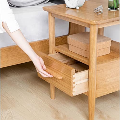 Minimalist Wooden Bedside Tables - Oak Storage Cabinet for Living Room & Bedroom - Stylish Coffee Table with Ample Storage Space - Modern Home Furniture - Image 6