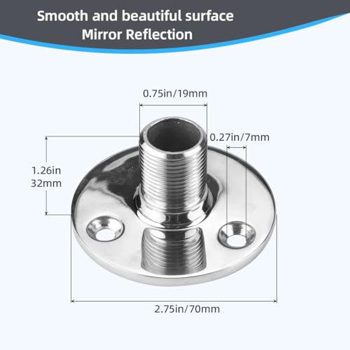 Image of Mounting Kit for Marine Yacht Ship RV, Pipe Mount Adapter, Pole Mount,Marine Antenna Mount for Starlink Internet Kit Satellite V2 (Mount KT 2)