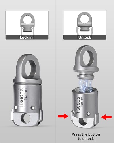 Image of Titanium Quick Release Keychain, Detachable Magnetic Key Holder, 360Rotatable, 88LB Load Capacity