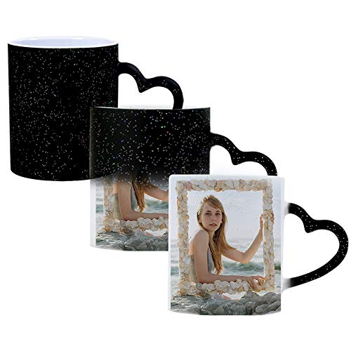 Product Image of the Magic Custom Photo Color Changing Coffee Mug Cup, Personalized DIY Print Ceramic Hot Heat Sensitive Cup -Add Your Photo&Text