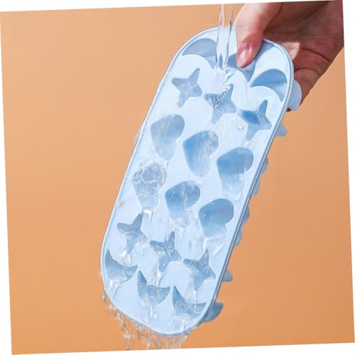 2 pcs moldes de hielo silicona con tapa diseño dibujos miniatura 4