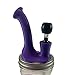 2 in 1 Combo Handcrafted Glass Hookah Set, Large Pipe, Shisha Smoking Kit, Gift Set, Lounge Decor EZ Clean Mason Jar, Hand made (Purple)