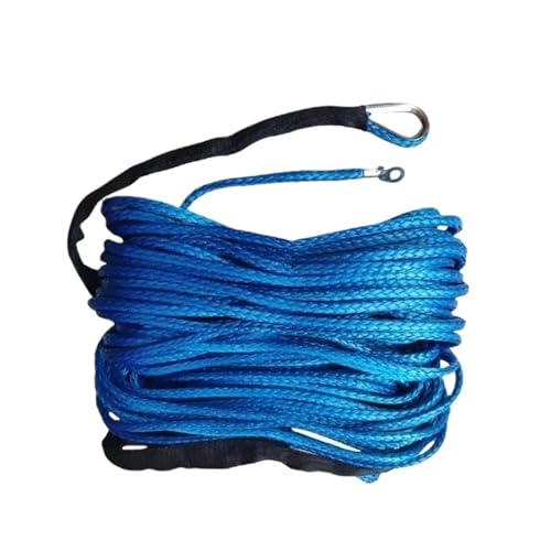 Corde de treuil synthétique 6mm x 40m camion voiture remorque SUV bleu robuste