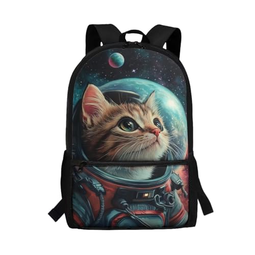 Coldinair Stellar Astronaut Cat Backpack for Boys 8-12 Kids
