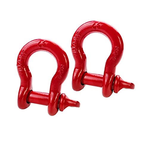Manilles à anneau en D contre la rupture d'attelage, vis papillon 2,2 cm pour sangle de camion