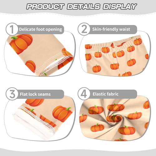 Girls Leggings Size 4T Cartoon Pumpkin Fall Stretchy Tights Girl Clothes Comfortable Pants for Dresses Dance3