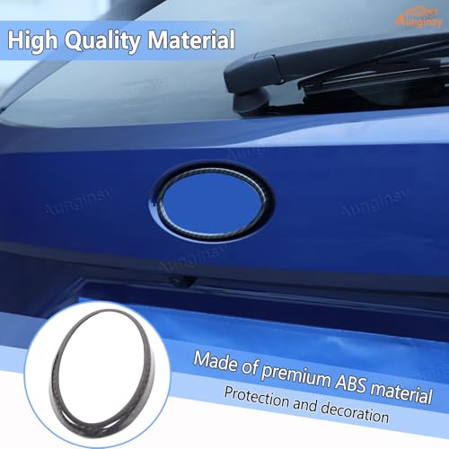 Image of Aunginsy Rear Tailgate Emblem Cover Trim Compatible with Subaru Crosstrek GU 2024 2025 Car Trunk Emblem Badge Logo Cover Center Logo Decorative Circle Ring Protection Cover ABS Exterior Accessories
