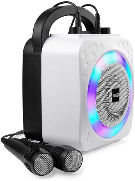 The RockJam Party Karaoke Machine with Bluetooth, 10 Watt Speakers and Two Microphones