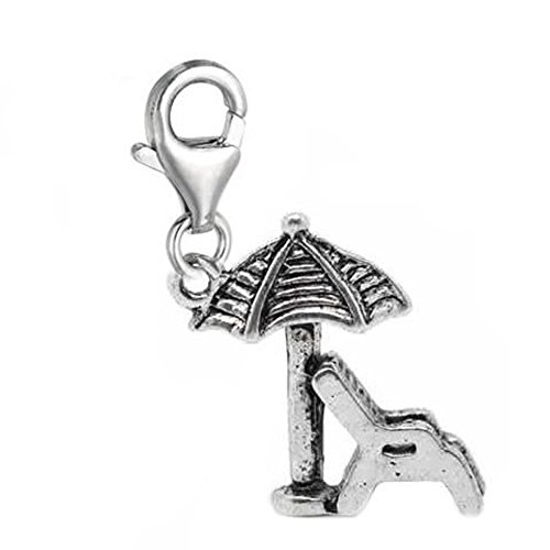 Sexy Sparkles Clip on Beach Chair Charm Dangle Charm Pendant for European Clip