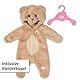 BABY born Bär Kuschelanzug 43cm, Strampelanzug mit Kapuze und Ohren in Teddy-Optik für 43 cm Puppen, 836088 Zapf Creation