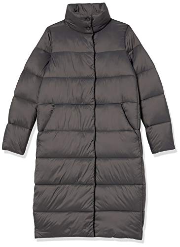 Amazon Essentials Damen Cocoon Puffer Wintermantel, leicht, wasserabweisend, lang, Anthrazit, Größe S