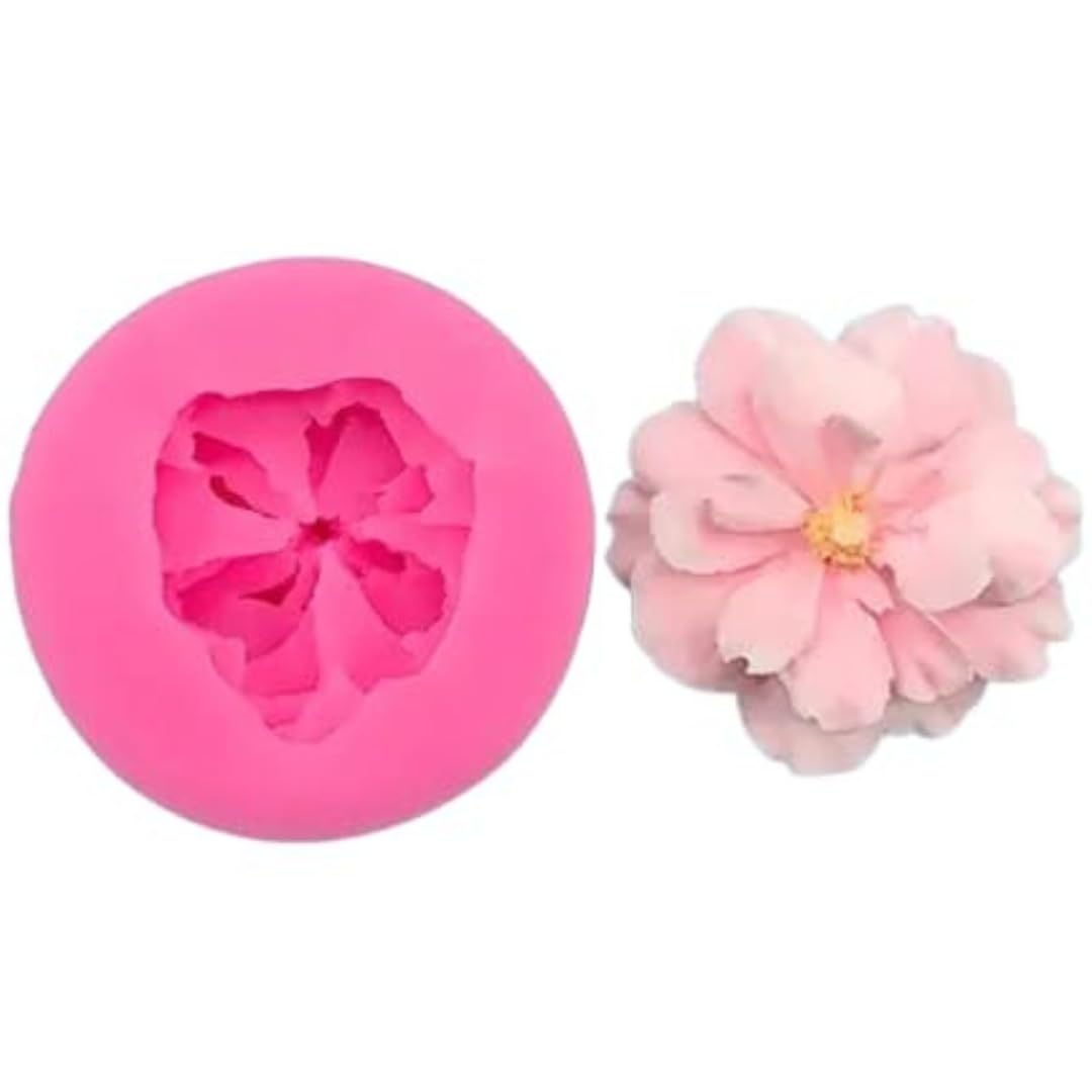 Skytail Rose Peony Flower Silicone Candle Mould for Chocolate Fondant Candy Cake Decoration Cupcake Topper Jelly Dessert Wax Melts Soap Bath Bomb Floral Carnation Resin Craft Jewelry Mold-image-9