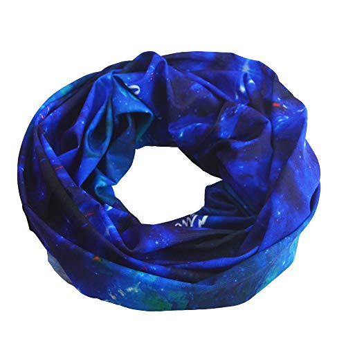 Obacle Seamless Bandana For Rave Face Mask Dust Wind Uv Sun Protection Neck Gaiter Tube Mask Headwear Bandana For Women Men Festival Party Motorcycle Riding Outdoor (Starry Sky Deep Blue Green 03) #TOP3
